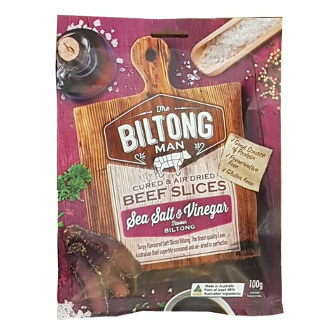 Biltongman Sea Salt & Vinegar Beef Biltong Packets