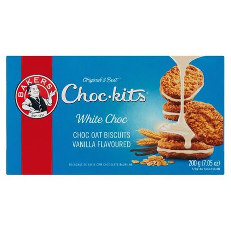 Bakers Choc-Kits White Choc Biscuits - 200g