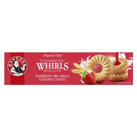 Bakers Strawberry Whirls Biscuits - 200g