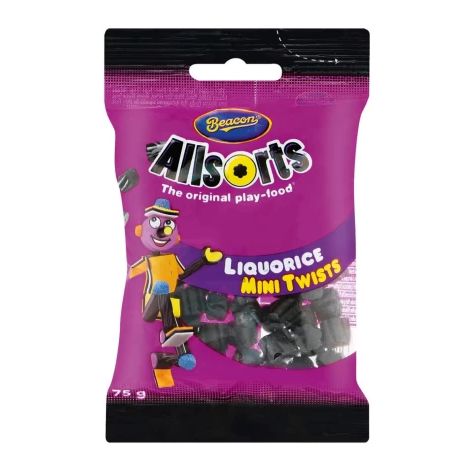 Beacon Allsorts Liquorice Twists - 60g