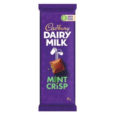 Cadbury Dairy Milk Mint Crisp Chocolate Slab - 80g