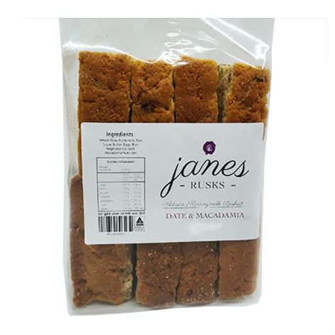 Jane's Rusks Date & Macadamia - 500g
