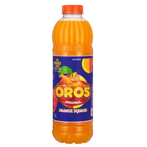 Brookes Oros Orange Squash - 1L