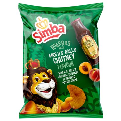 Simba Mrs Ball's Chutney Flavour Potato Chips - 110g