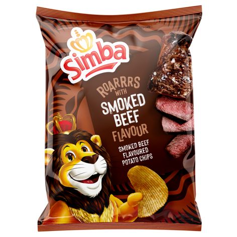 Simba Smoked Beef Flavour Potato Chips - 120g