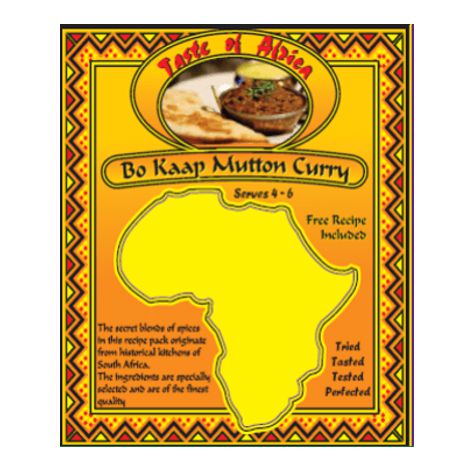 Taste of Africa Bo Kaap Mutton Curry Spice Pack with Recipe - 20g