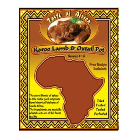 Taste of Africa Karoo Lamb & Oxtail Pot Spice Pack with Recipe - 20g